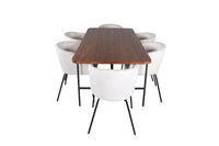 Spisegruppe Berit & Uno 200 x 90 – beige og natur