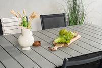 Spisegruppe Levels & Parma 229 × 100 + spisestoler 2-pakk – svart