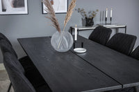 Spisebord Sleek & Gemma 195 x 95 + spisestol 2-pakk – svart