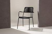 Spisestol Lindos 2-pakk – svart