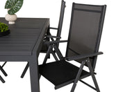 Posisjonsstol Break & Marbella 2-pakk + Rektangulært spisebord 160 x 100 – svart