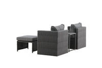Loungegruppe Quad – svart