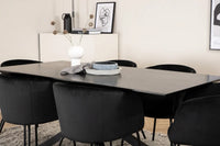 Spisegruppe Berit & Piazza 180 x 90 – svart