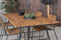 Spisebord 200 × 100 + spisestol 2-pakk – natur