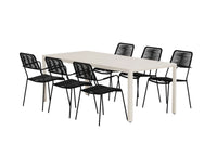 Spisegruppe 2-pakk 200 x 90 – svart og beige