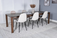 Spisegruppe Slider & Polar 170 x 95 + spisestol 2-pakk – natur og beige