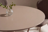 Spisegruppe Lilja & Boule 2-pakk + Rundt spisebord Ø110 – brun