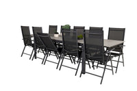 Spisebord Levels & Break 229 × 100 + posisjonsstoler 2-pakk – svart