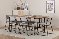 Spisegruppe Kenth & Uno 2-pakk 200 x 90 – grå og natur