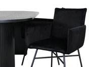 Spisegruppe oval 200 x 90 – svart