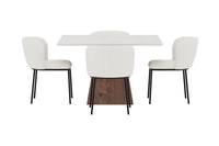 Spisegruppe Edina & Cael 2-pakk 120 x 120 – hvit og lys grå