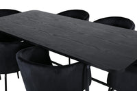 Spisegruppe Berit & Uno 200 x 90 – svart
