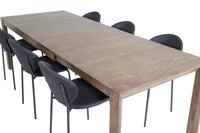 Spisegruppe 170 x 95 2-pakk – natur og svart
