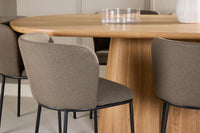Spisegruppe Edina & Stjärnö 2-pakk + Ovalt 200 x 90 – brun og natur