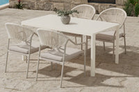 Spisegruppe Giardini & Paros rektangulær 150 x 85 – beige