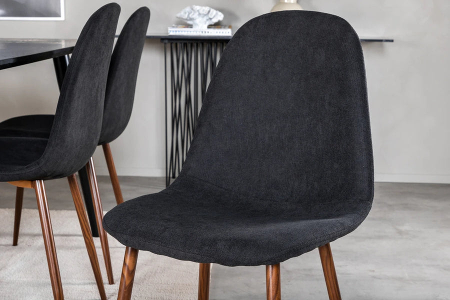 Spisestol Polar 2-pakk – svart