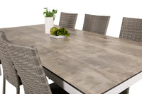 Spisegruppe Anna & Llama 2-pakk 205 × 100 – grå