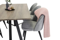 Spisegruppe Velvet & Marina 2-pakk 180 x 90 – grå og natur