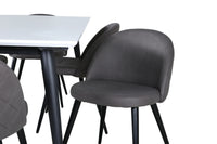 Spisegruppe Jimmy & Velvet 195 x 90 2-pakk – hvit og grå