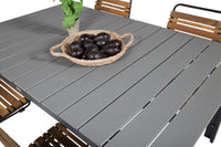 Spisebord rektangulært 160 x 100 + spisestol 2-pakk – svart og natur