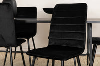 Spisegruppe Uno & Windu 200 x 90 + 2-pakk – svart