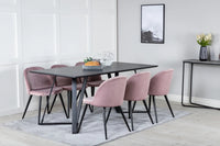Spisestol Velvet 2-pakk – støvet rosa