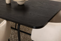 Spisegruppe Berit & Uno 200 x 90 – beige og svart