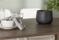 Spisestol Rosie & Andy 2-pakk – beige + Spisebord ovalt 180 x 90 – natur