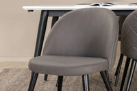 Spisegruppe Jimmy & Velvet 195 x 90 2-pakk – hvit og grå