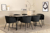 Spisegruppe Berit & Petra 190 x 90 – svart