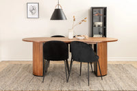 Spisegruppe Bianca og oval 2-pakk 200 x 90 – svart og valnøtt