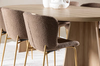 Spisegruppe Bootcut & Modesto Oval 230 x 115 + 2-pakk spisestol – natur og brun