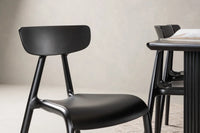 Spisestol Ursholmen & Vail 2-pakk + Rektangulært spisebord 200 × 100 – svart