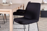 Spisegruppe Slider & Muce 170 x 95 + 2-pakk spisestoler – whitewash og svart