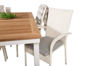 Spisestol Anna & Panama 2-pakk + Rektangulært spisebord 160 x 90 – hvit