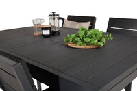 Spisestol Levels & Marbella 2-pakk + rektangulært spisebord 160 x 100 – svart