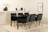 Spisegruppe Pelle & Petra 190 x 90 – svart