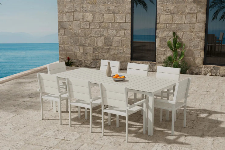 Spisestol Levels 2-pakk + rektangulært spisebord 229 × 100 – beige
