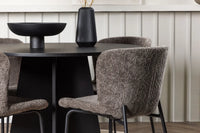 Spisegruppe Bootcut & Modesto rund ⌀110 2-pakk – svart og brun
