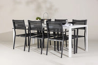 Spisegruppe Copacabana & Break 2-pakk 205 x 90 – svart og hvit
