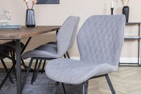 Spisestol Gemma & Padang 2-pakk + Spisebord 250 x 100 – grå og natur