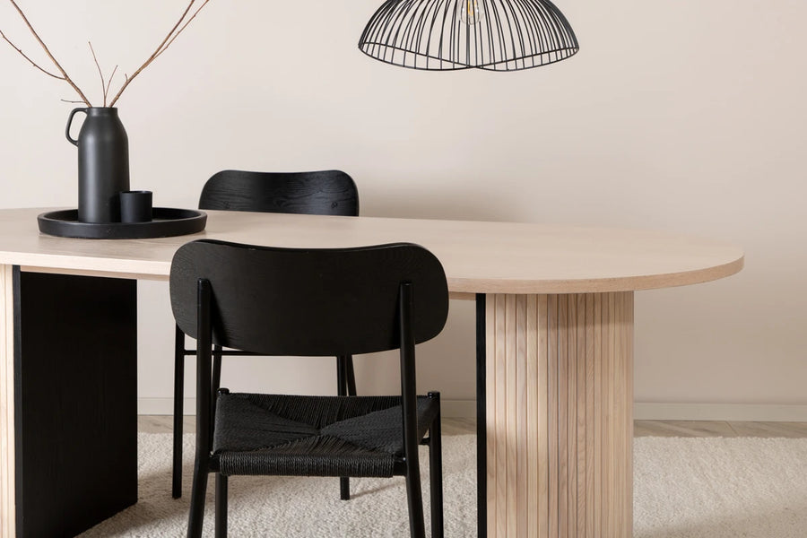 Spisebord Bianca ovalt 200 x 90 – hvitvasket