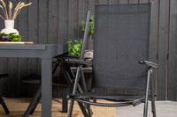 Posisjonsstol Break & Marbella 2-pakk + Rektangulært spisebord 160 x 100 – svart