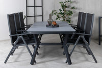 Spisebord Virya & Break 200 × 100 + 2-pakk posisjonsstoler – svart