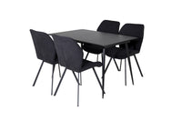 Spisegruppe Silar & Gemma 120 x 80, 2-pakk – svart