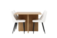Spisegruppe Leo & Night 100 x 100 2-pakk – natur og hvit