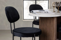 Spisestol Stella & Grönvik 2-pakk – svart + Spisebord ovalt 180 x 90 – lys grå