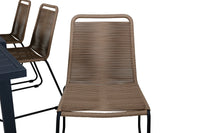 Spisestol Lindos & Marbella 2-pakk + spisebord rektangulært 160 x 100 – brun og svart