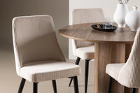 Spisegruppe Leone & Olivia rund 2-pakk ⌀110 – beige og brun