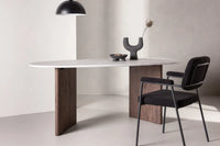 Spisebord ovalt 180 x 90 – lys grå